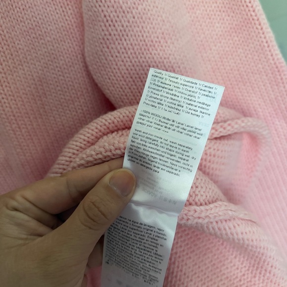 Escada Sport Schinkel Mock-Neck Sweater Wool Pink Rose Pullover - Picture 4 of 7